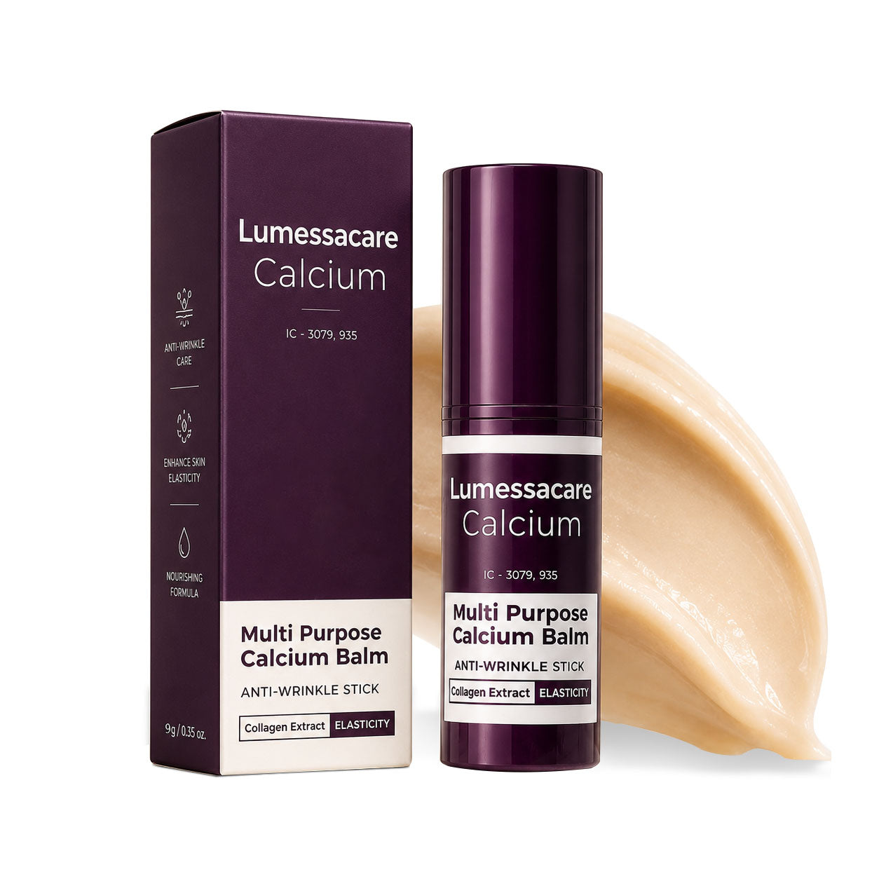 Korean Calcium Multi Balm Repairs the under-eye area, nasolabial folds, lip lines, and neck.